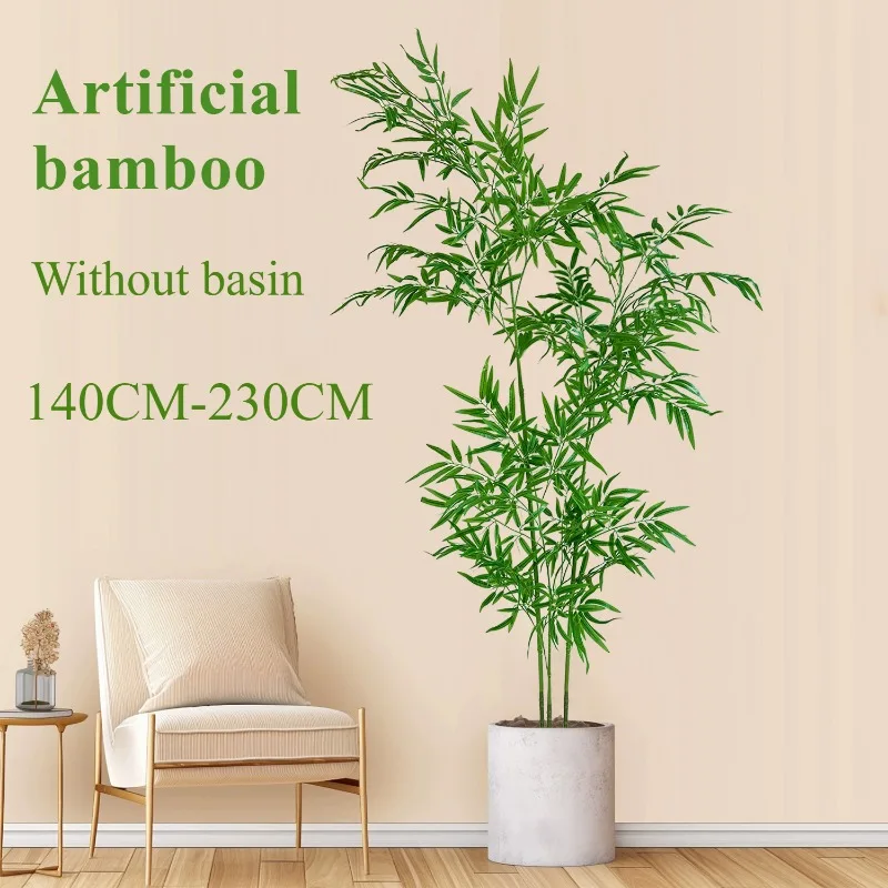Ficus Lyrata Tree - Bambu Buatan Bambu Hijau Besar 1.4